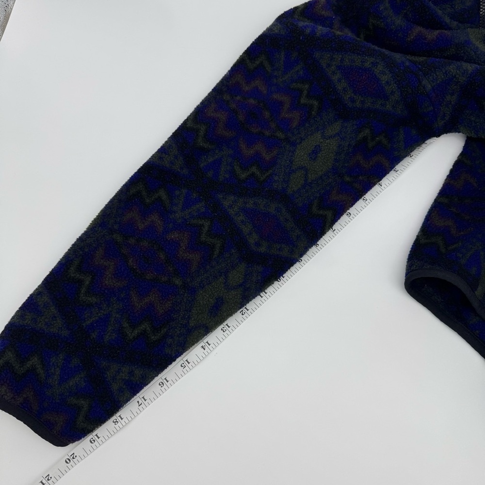 The North Face Vintage Aztec Fleece Jacket XS Purple Blue Green Full Zip - Picture 5 of 6
